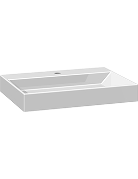 Dansani Luna Canto porcelain washbasin - 610 x 90mm