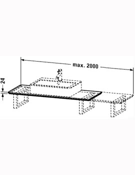 Duravit Duravit Happy D2 1000 x 550mm Console