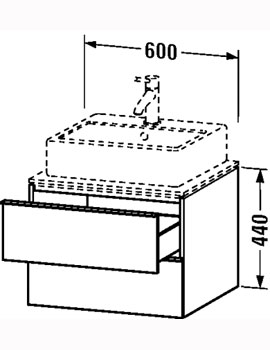 Duravit Happy D.2 600 x 548mm Vanity Unit for Console