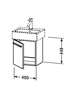 X-Large 400mm Vanity with 1 Door