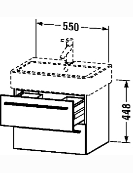 X-Large 550 x 443mm Vanity Unit with Drawers