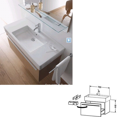 Duravit X-Large 750mm Vanity Unit Single Drawer