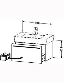 Duravit X-Large 800mm Vanity Unit with 1 Drawer for Vero Basin