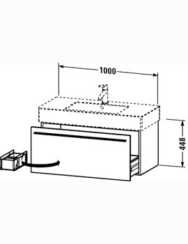 Duravit X-Large 1000mm Vanity Unit for Vero Basin