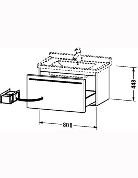 X-Large 800mm Vanity Unit for Starck 3 Basin