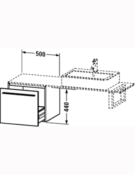 Duravit X-Large 500 x 478mm Cabinet for Consoles