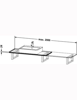 Duravit Duravit X-Large 1400 x 480mm Console