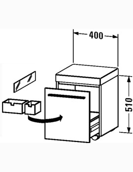 Duravit Duravit X-Large 400mm Mobile Storage Unit