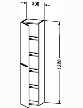 Duravit Duravit X-Large 300mm Tall Cabinet