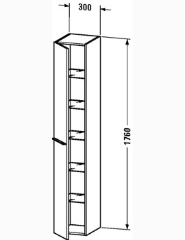 X-Large 300 x 358mm Tall Cabinet