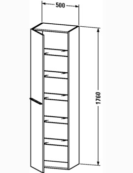 Duravit Duravit X-Large 500 x 358mm Tall Cabinet