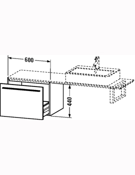 Duravit Duravit X-Large 600 x 478mm Cabinet for Console