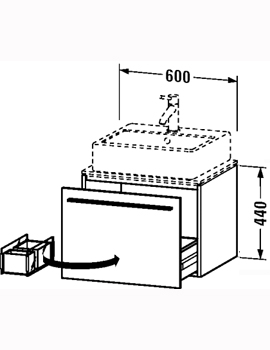 X-Large 600 x 478mm Vanity Unit For Console