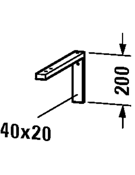 Duravit New Console Support Bracket - UV 9902 By Duravit