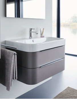 Happy D.2 Wall-Mounted 2 Drawers Vanity Unit 625mm