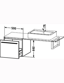 X-Large 500mm Single Drawer Cabinet For Consoles