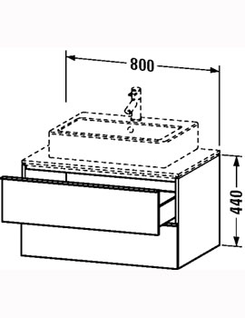 Duravit Duravit Happy D.2 800 x 548mm Vanity Unit for Console