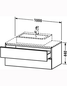 Duravit Duravit Happy D.2 1000 x 548mm Vanity Unit for Console