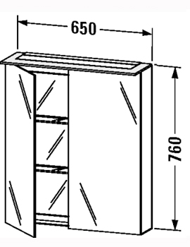 Happy D2 650mm Mirror Cabinet
