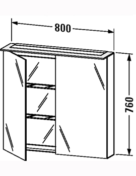 Happy D2 800mm Mirror Cabinet