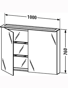 Duravit Happy D2 1000mm Mirror Cabinet