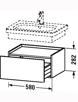 Duravit DuraStyle Low Cabinet 580mm