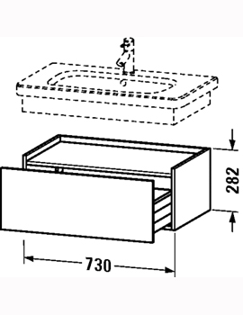Duravit DuraStyle Low Cabinet 730mm
