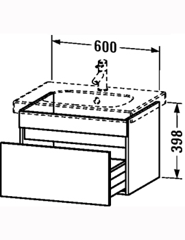 Duravit DuraStyle Single Drawer Unit For 600mm D-Code Basin