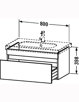 Duravit Duravit DuraStyle Single Drawer Unit For 800mm D-Code Basin