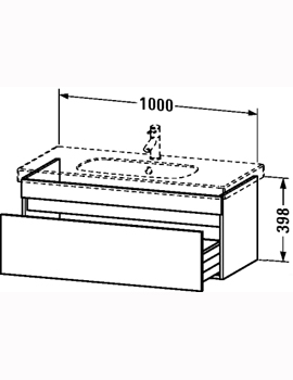 Duravit Duravit DuraStyle Single Drawer Unit For 1000mm D-Code Basin