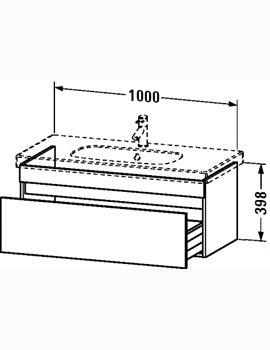 Duravit DuraStyle Single Drawer Unit For 1000mm D-Code Basin