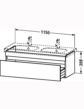 Duravit DuraStyle Single Drawer Unit For 1200mm D-Code Basin