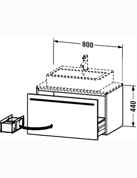 X-Large 800 x 478mm Vanity Unit For Console