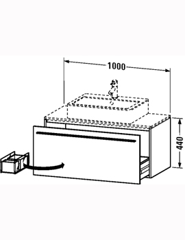 X-Large 1000 x 478mm Vanity Unit For Console