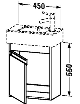 Duravit Ketho 450mm 1 Door Vanity Unit