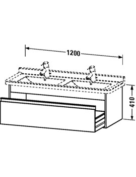 Ketho 1200mm 1 Drawer Vanity Unit for Starck Basin