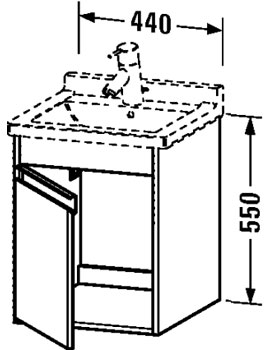 Duravit Ketho 440mm 1 Door Vanity Unit