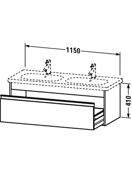 Ketho 1150mm 1 Drawer Vanity Unit for D-Code Basin