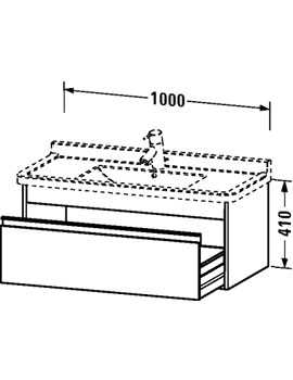 Duravit Ketho 1000mm 1 Drawer Vanity Unit for Starck 3 Basin