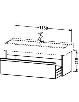 Ketho 1150mm 1 Drawer Vanity Unit for Vero Basin