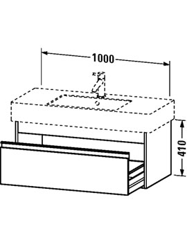 Duravit Ketho 1000mm 1 Drawer Vanity Unit for Vero Basin