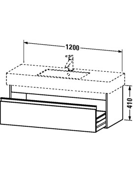 Ketho 1200mm 1 Drawer Vanity Unit for Vero Basin