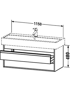 Duravit Ketho 1150mm 2 Drawers Vanity Unit for Vero Basin