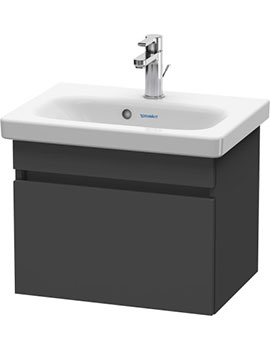 Duravit DuraStyle Compact 550 Graphite Matt Furniture Pack With Tap, Mirror and Accessories  By Duravit