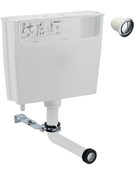 Geberit Low Height Concealed Dual Flush Cistern With Flush Button