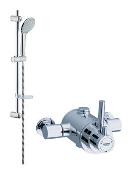 Grohe Avensys Exposed Thermostatic with Euphoria 600mm Mono Rail Kit By Grohe