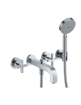 Axor Axor Citterio 3-Hole Bath Mixer with cross handles and escutcheons 