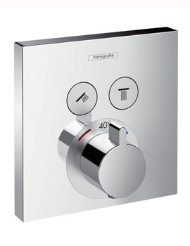 Hansgrohe ShowerSelect Thermostatic Valve for 2 Outlets Finish Set