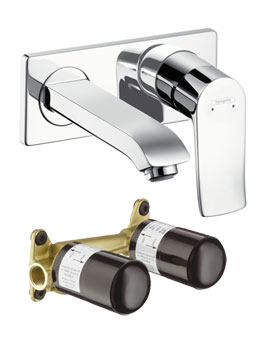 Hansgrohe Ecostat Metris Wall Mounted Basin Mixer Tap