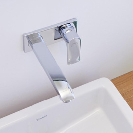 Hansgrohe Metris wall-mounted single lever basin mixer projection: 225 mm 31086000 By Hansgrohe
